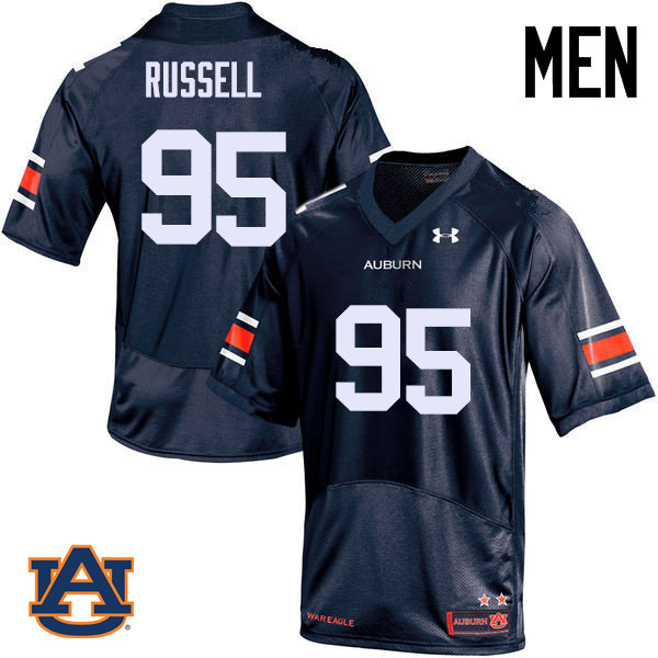 Men Auburn Tigers #95 Dontavius Russell College Football Jerseys Sale-Navy